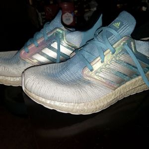 Adidas Men’s Ultraboost 20 Cyan Blue Silver White Running FV8324 Size 11